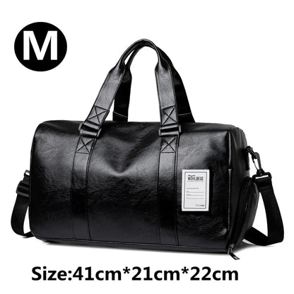 Gym Bag Leather Sports Bags Men for Shoes Training Fitness Yoga Travel Luggage Shoulder Sac De Sport Bag